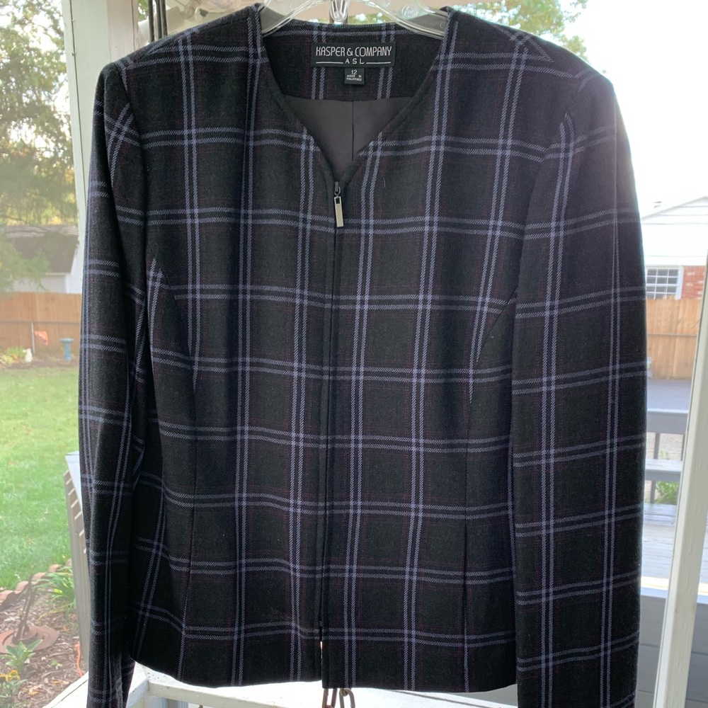 Kasper & Co wool, zipper jacket, never worn, Sz 12